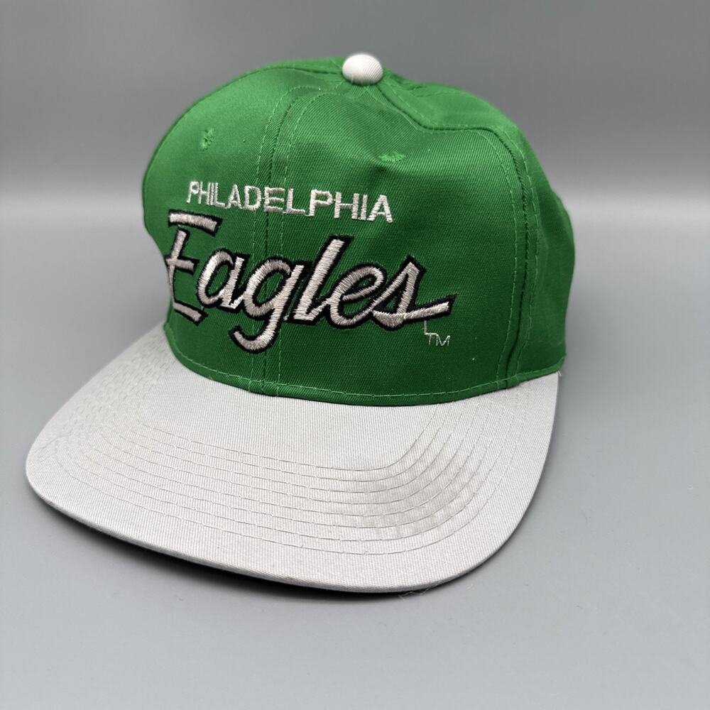 Vintage 90s Philadelphia Eagles Snapback Hat Sports Specialties Script